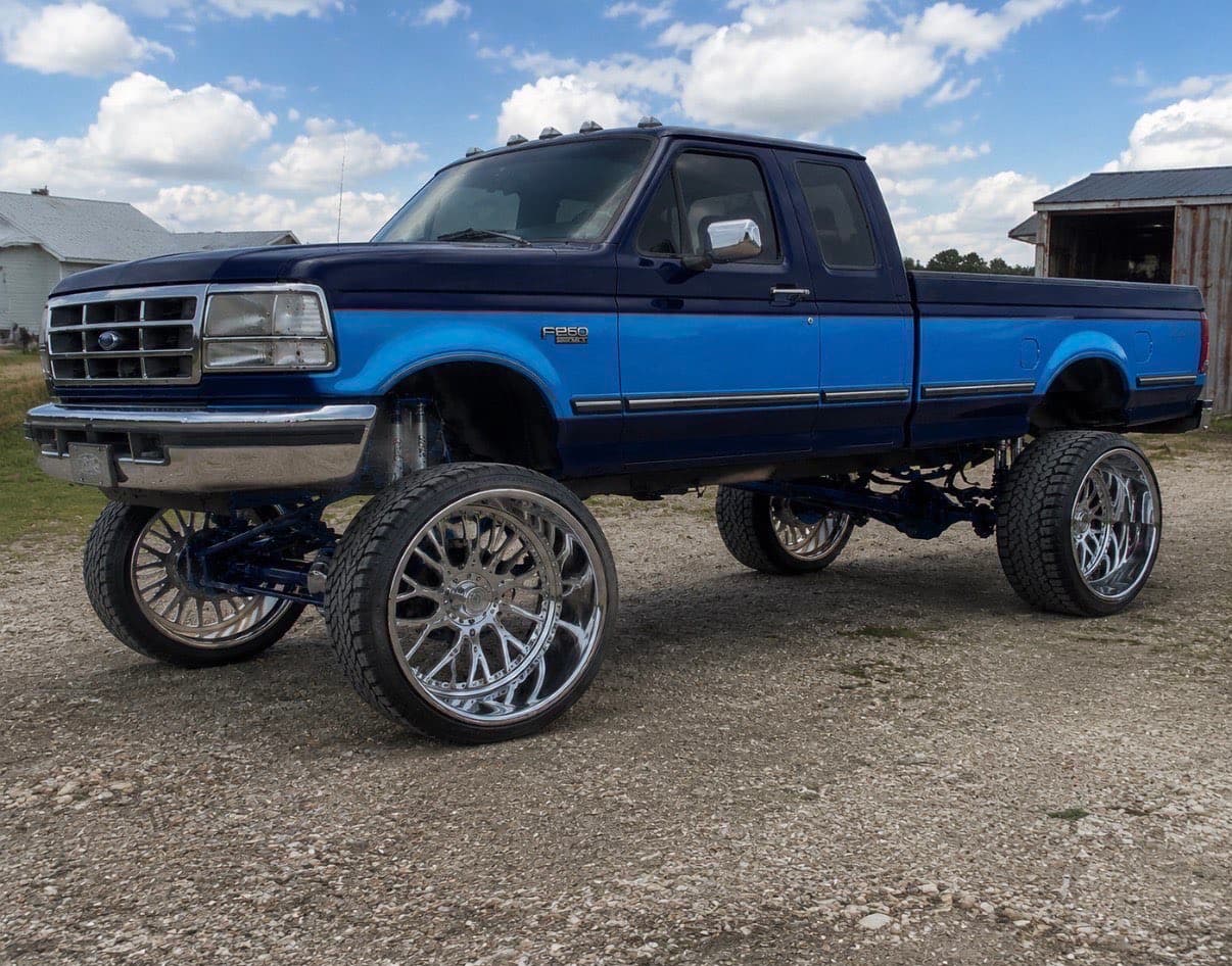 Custom lifted OBS Ford F-250 built by TP Customs LLC in Saint Paris, Ohio
